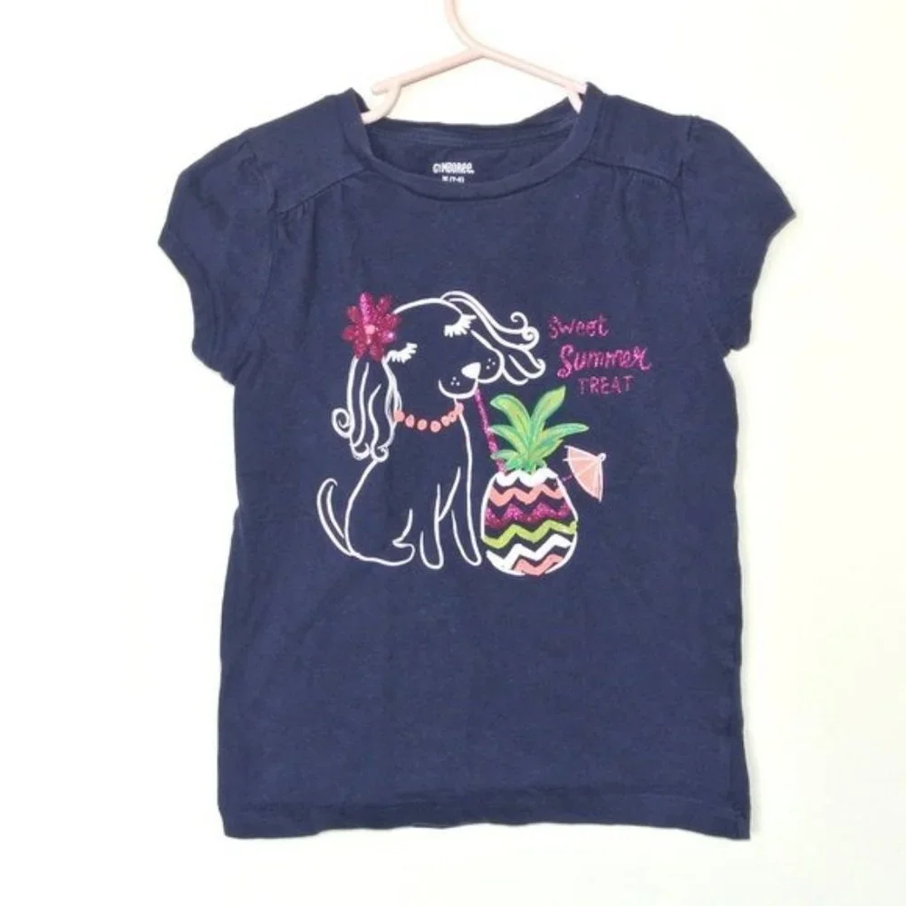 Gymboree Glitter Dog Tee Navy‎ Sweet Summer Treat 7